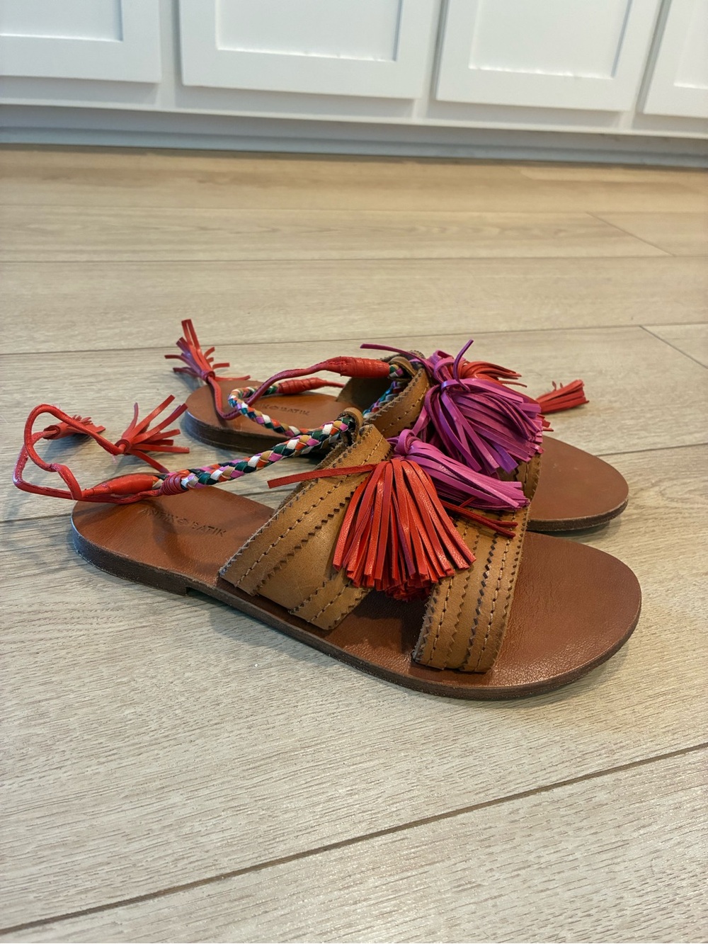 Antik Batik x Johnny Was Women’s Youri Tassel Slingback Sandal Size 39/9 US